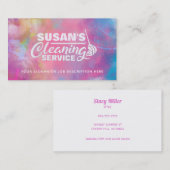 Farbenfrohe Wasserfarbenreinigung Visitenkarten Visitenkarte (Vorne/Hinten)