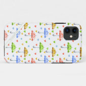 Farbenfrohe Wasserfarbenschirme und herabfallende Case-Mate iPhone Hülle (Rückseite (Horizontal))