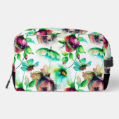 Farbenfrohe WasserFarbflora-Illustration Waschbeutel (Rückseite)