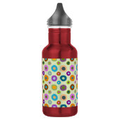 Farbenfrohe Wasserflasche funky boho rot & grün (Links)