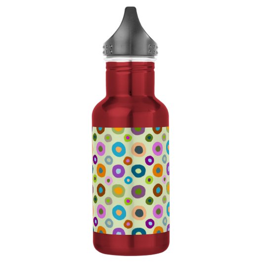 Farbenfrohe Wasserflasche funky boho rot & grün (Links)