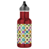 Farbenfrohe Wasserflasche funky boho rot & grün (Rechts)