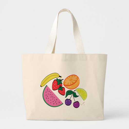 Farbenfrohe Wassermelone Sommer, Cool Jumbo Stoffbeutel (Vorne)