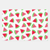Farbenfrohe Wassermelonen Punkte und Gingham Geschenkpapier Set (Vorderseite 2)