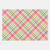 Farbenfrohe Wassermelonen Punkte und Karierte Geschenkpapier Set (Vorderseite 2)