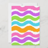 Farbenfrohe Wasserrutsche Geburtstagsbash-Einladun Einladung (Rückseite)