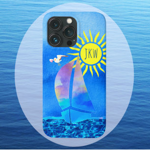 Farbenfrohe Wasserrutsche Sailboat Sun Seagull Wav Case-Mate iPhone Hülle
