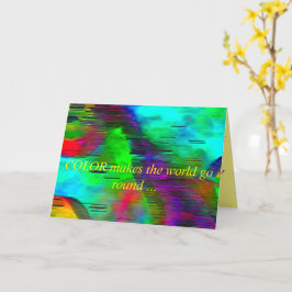 "Farbenfrohe Wasserwand" 5 x 7 Grußkarte Karte