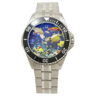 Farbenfrohe Wasserwelt Armbanduhr