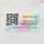 Farbenfrohe Wasserwolken mit QR-Code Hübsch Visitenkarte (Rückseite)