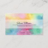 Farbenfrohe Wasserwolken mit QR-Code Hübsch Visitenkarte (Vorderseite)