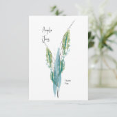 Farbenfrohe Watercolor Foliage Babydusche Dankeskarte (Stehend Vorderseite)