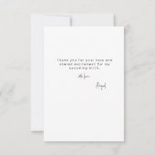 Farbenfrohe Watercolor Foliage Babydusche Dankeskarte (Rückseite)