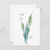 Farbenfrohe Watercolor Foliage Babydusche Dankeskarte (Vorne/Hinten)