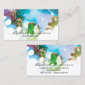 Farbenfrohe Watercolor Golden Fossil Visitenkarte (Vorne/Hinten)