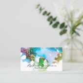 Farbenfrohe Watercolor Golden Fossil Visitenkarte (Stehend Vorderseite)