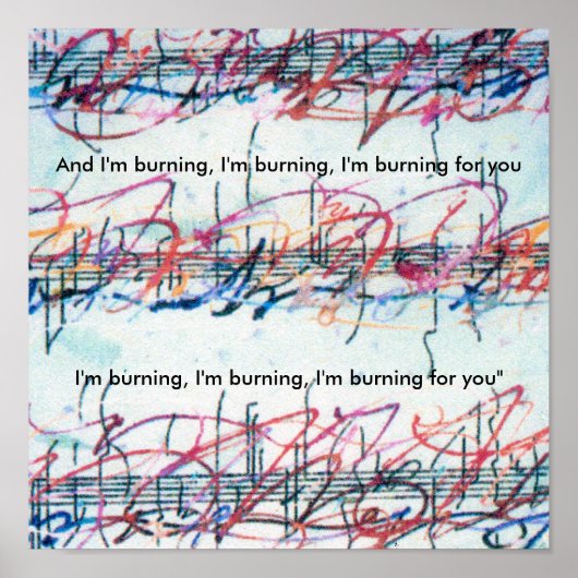 Farbenfrohe Watercolor-Musik für Sie brennen Poster (Vorne)
