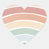 Farbenfrohe Watercolor Rainbow Heftaufkleber Herz-Aufkleber (Vorderseite)