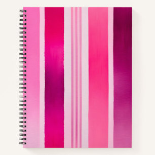 Farbenfrohe Watercolor Streifen Spiralpapier Notizblock