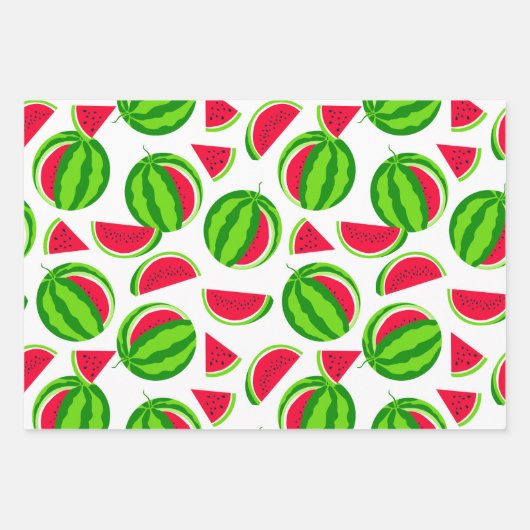 Farbenfrohe Watermelon Wrapping Paper Sheets Geschenkpapier Set (Vorderseite 2)