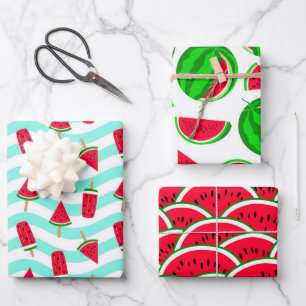 Farbenfrohe Watermelon Wrapping Paper Sheets Geschenkpapier Set