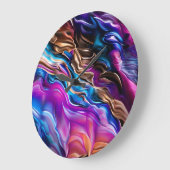 Farbenfrohe Wave Abstrakt Art Clock Große Wanduhr (Winkel)
