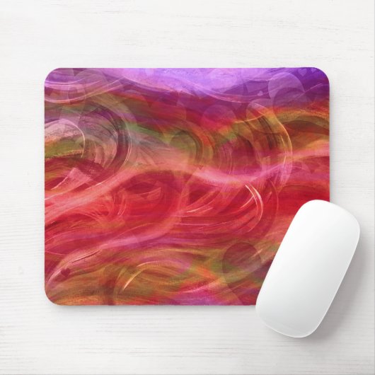 Farbenfrohe Wave and Hearts Mousepad (Mit Mouse)