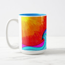 Farbenfrohe Wave Coffee Tasse