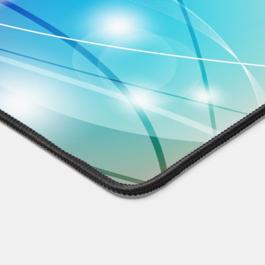 Farbenfrohe Waves Beige Hintergrund Schreibtischunterlage (Ecke)