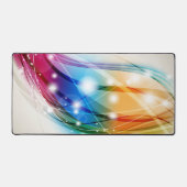 Farbenfrohe Waves Beige Hintergrund Schreibtischunterlage (Vorderseite)