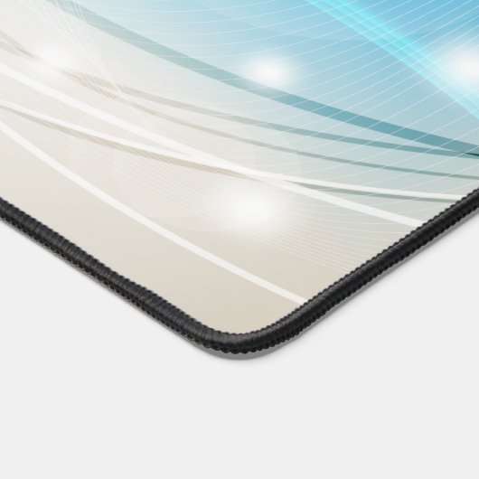 Farbenfrohe Waves Beige Hintergrund Schreibtischunterlage (Ecke)