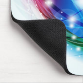 Farbenfrohe Waves Blue Background Mousepad (Ecke)