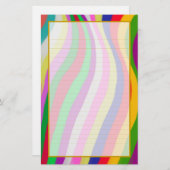 Farbenfrohe Waves Fein Liniertes Papier (Vorne/Hinten)