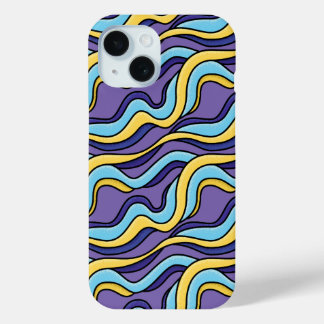 Farbenfrohe Waves Funky Retro Modernes Muster Case-Mate iPhone Hülle