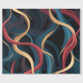 Farbenfrohe Waves Geschenkpapier (Flach)