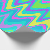 Farbenfrohe Waves Geschenkpapier (Ecke)