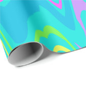 Farbenfrohe Waves Geschenkpapier (Rolleneckpunkt)