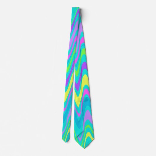 Farbenfrohe Waves Krawatte (Rückseite)