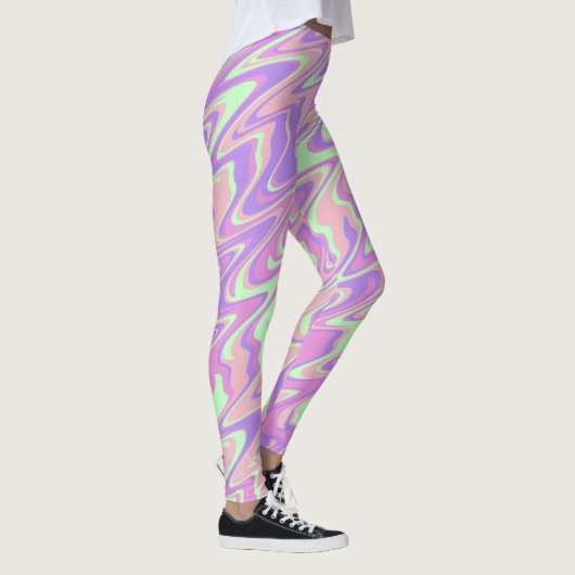 Farbenfrohe Waves Leggings (Rechts)