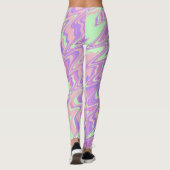 Farbenfrohe Waves Leggings (Rückseite)