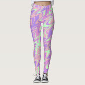 Farbenfrohe Waves Leggings (Vorderseite)