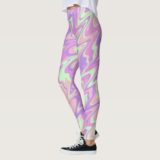 Farbenfrohe Waves Leggings (Links)