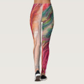 Farbenfrohe Waves Leggings (Rückseite)