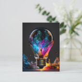 Farbenfrohe Waves Light Bulle Postkarte (Stehend Vorderseite)