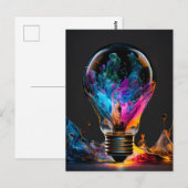 Farbenfrohe Waves Light Bulle Postkarte (Vorne/Hinten)