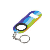 Farbenfrohe Waves Mini Flaschenöffner (Rückseite Schrägansicht)