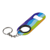 Farbenfrohe Waves Mini Flaschenöffner (Vorderseite Schrägansicht)