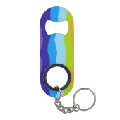 Farbenfrohe Waves Mini Flaschenöffner (Rückseite)