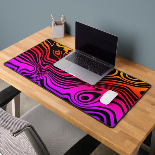 Farbenfrohe Waves Modernes Design Schreibtisch Mat Schreibtischunterlage (Büro 2)