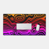 Farbenfrohe Waves Modernes Design Schreibtisch Mat Schreibtischunterlage (Tastatur & Maus)